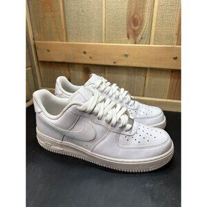 Nike Air Force 1 Low White Sneakers Mens Size 9.5 Leather Classic Shoes